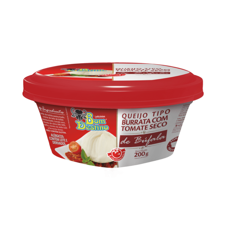 Queijo tipo Burrata de búfala com tomate seco