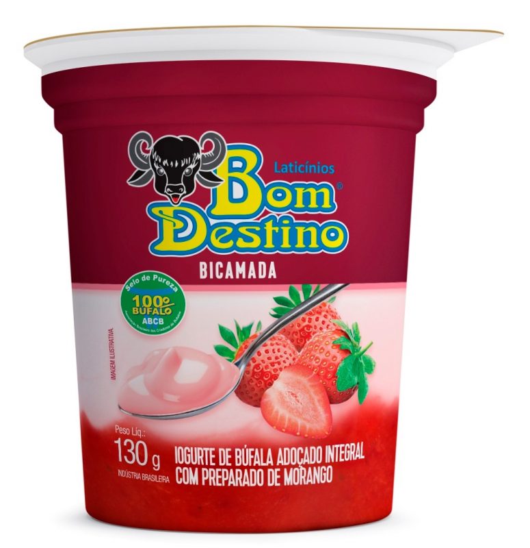 Iogurte de búfala de morango